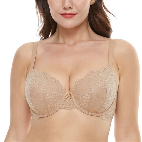 Wingslove Women S Push Up Bra Comfort Non Padded Bra Sexy Lace Underwire Bras Nude B Walmart