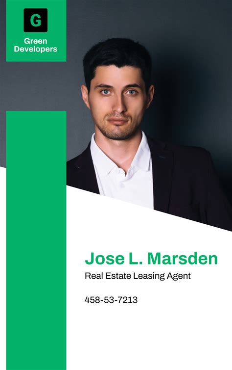 Free Elegant Real Estate Id Card Template To Edit Online