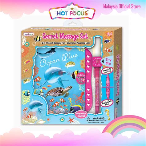 Hot Focus Secret Message Ocean Mini Notebook Girls Diary Stationery Gift Set 203OB Shopee Malaysia