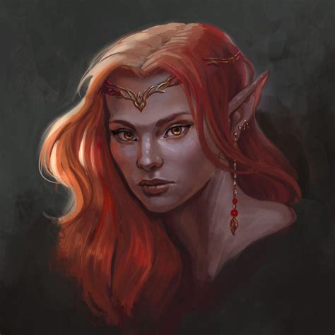 Autumn Eladrin Elf Portrait By Tanyapodolskaia On Deviantart