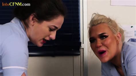 CFNM Nurse In Stockings And Lingerie Pleasing Patient Cock