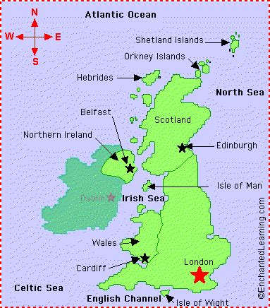 Map Of The Uk Labelled Ashlan Ninnetta