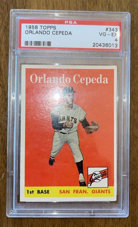 Topps Orlando Cepeda Psa Vg Ex Rookie Rc Ebay