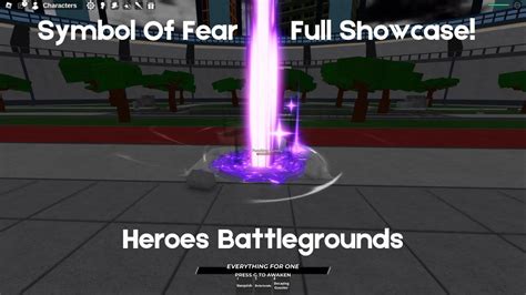 Symbol Of Fear Complete Showcase Heroes Battlegrounds Roblox