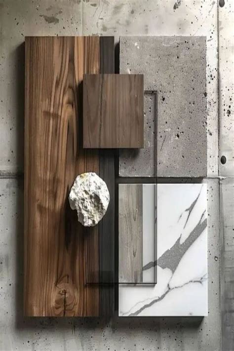 Moodboard Beton Hout En Marmer In Interior Design Boards