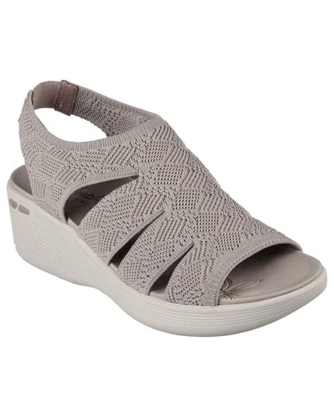 Skechers Pier-lite - Crochet Slip-on Wedge Sandals From Finish Line in ...