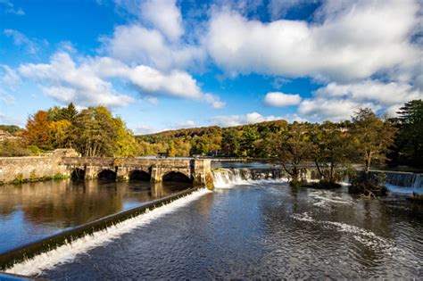 River Derwent At Belper River Gardens In Derbyshire England Stock Photo