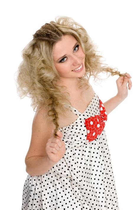 Jeune Fille Blonde De Verticale Image Stock Image Du Amusement Joie 29426867