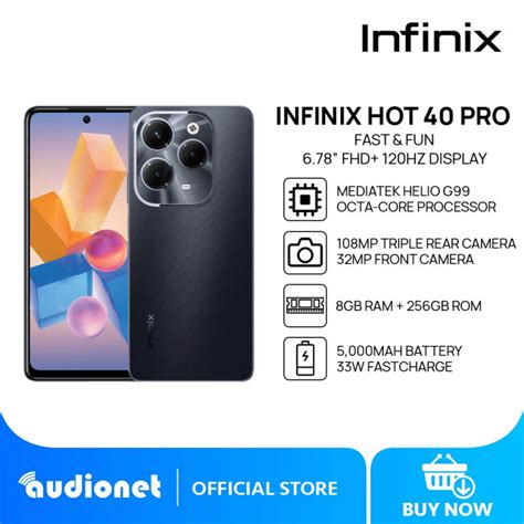 Infinix HOT 40 Pro Smartphone 8GB RAM 256GB ROM MediaTek Helio