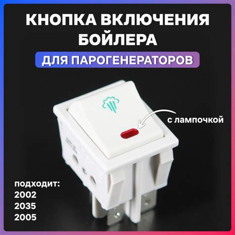 Кнопка включения бойлера с лампочкой для парогенератора 2002 / 2035 ...