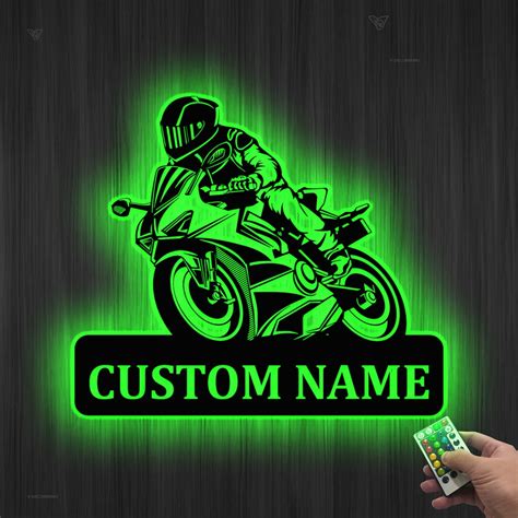 Custom Motorcycle Racing Metal Signcustom Biker Name Sign Riding