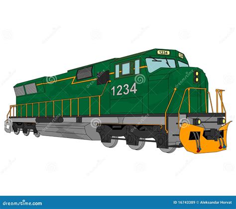 Diesel Locomotive Illustration Stock Vector - Illustration of transport ...