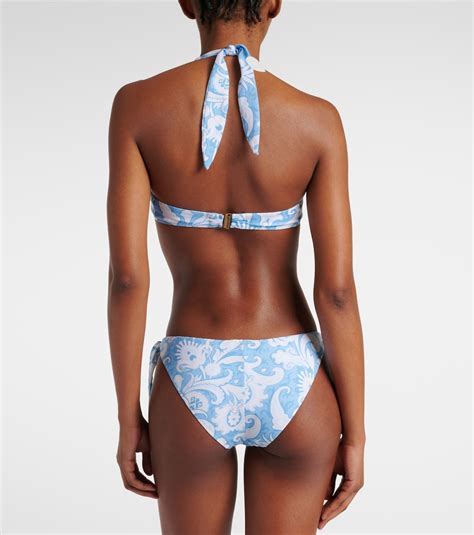 Printed Bikini In Blue Etro Mytheresa