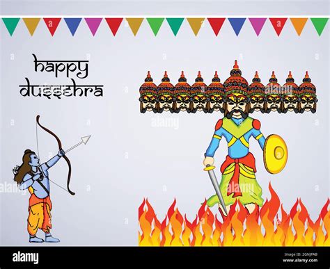 dussehra festival hindu background stock vector image art alamy