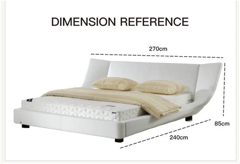 Modern Funiture Bed King Queen Double Size Bed For White Pu Faux