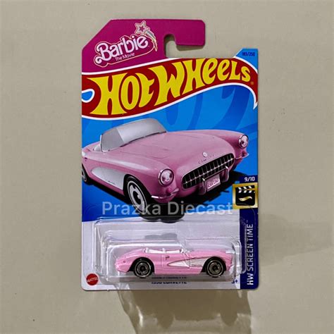Jual Hot Wheels Barbie The Movie Corvette Hw Screen Time Shopee Indonesia