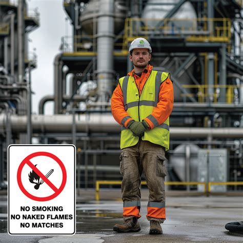 No Smoking No Naked Flames No Matches Safety Signage