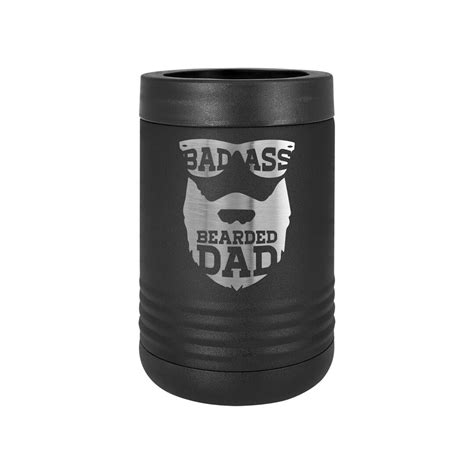 Bad Ass Bearded Dad Powder Coated Stainless Steel Beverage Etsy
