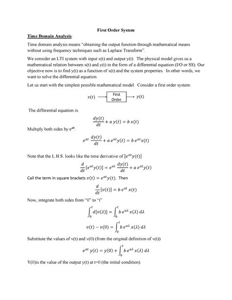 order system notes  order system time domain analysis