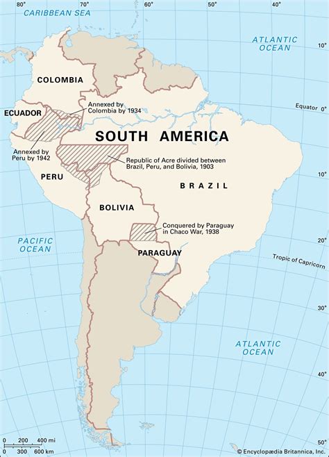 South America Map With Borders