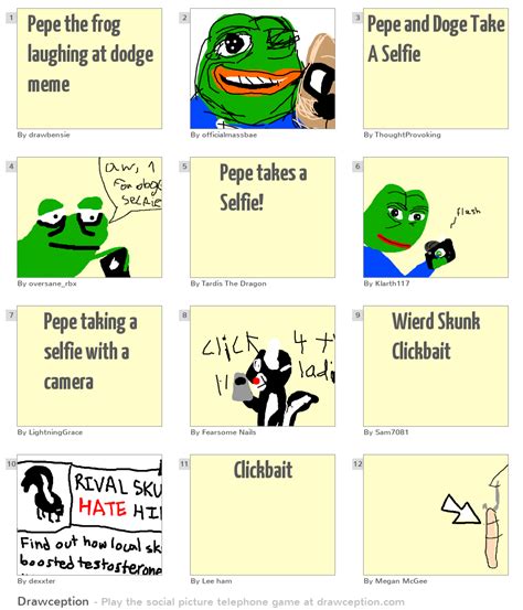 Pepe the frog laughing at dodge meme - Drawception