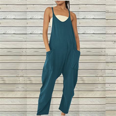 pstuiky Jumpsuits for Women, Womens Jumpsuit Solid Color V Neck