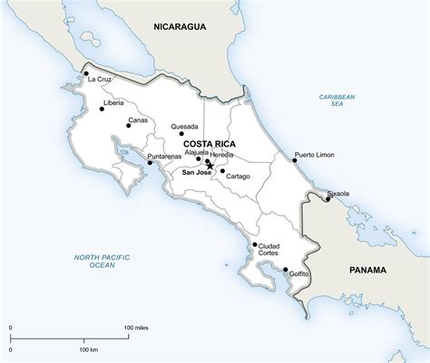 Político Mapa Costa Rica Imagen Gratis En Pixabay