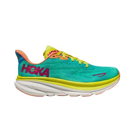 Buy Hoka One One Clifton 9 Turquoise Yellow Ss23 Womens Shoes