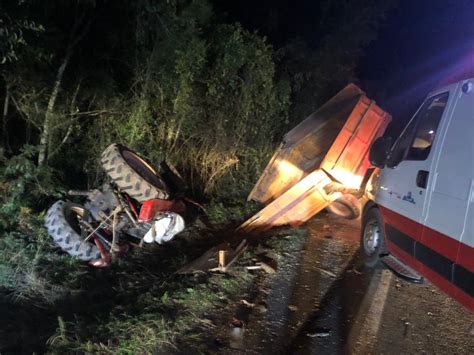 Morre Condutor De Trator Que Se Envolveu Em Acidente Na Ers Em