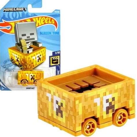 Hot Wheels Carrinho Minecraft Minecart Hw Screen Time Mattel Grx Carrinho De Brinquedo