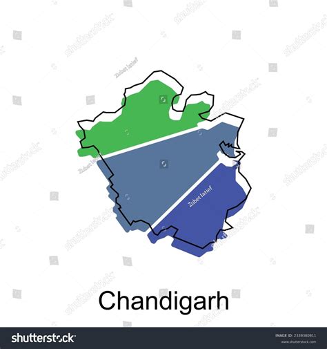 Chandigarh Map Illustration Design Vector Royalty Free Stock Vector