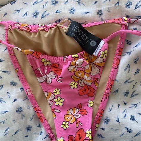 Pink Cotton On Body Triangle Bikini Set Only Worn Depop