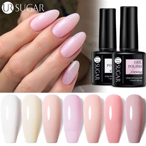 Ur Sugar Pink Nude Color Gel Varnish Semi Permanent Soak Off Uv Nail Polish Hybrid Nails Art