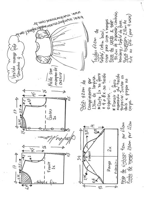 Vestido Festa Manga Fofa Diy Marlene Mukai Molde Infantil