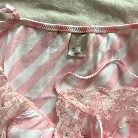 Vintage Victorias Secret Y2K Babydoll Lace Satin Mini Dress Lingerie In Pink Etsy