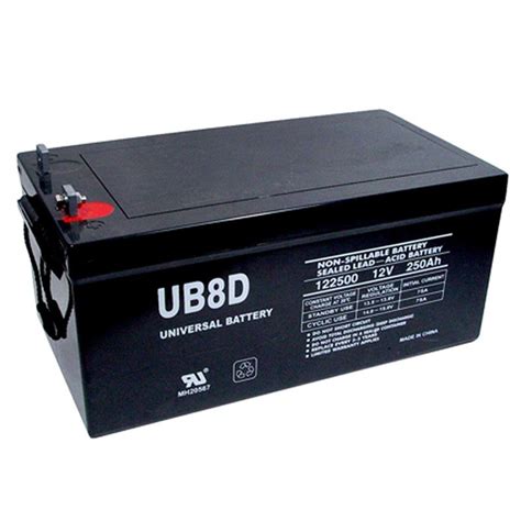 12 V 250 Ah 8d Deep Cycle Sealed Agm Solar Battery Replaces 230ah Trojan 8d Agm