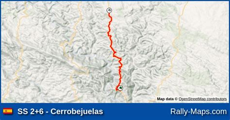 Mapa Harmonogram Profil Elewacji OS 2 6 Cerrobejuelas Rallye