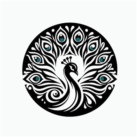 Peacock Logo Illustration Premium Ai Generated Vector