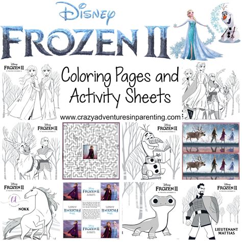 printable frozen  coloring pages  activity sheets crazy
