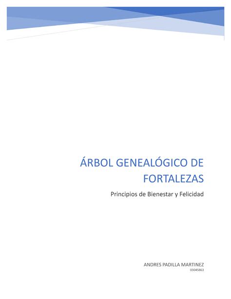 Rbol Geneal Gico De Fortalezas Andres Padilla Martinez