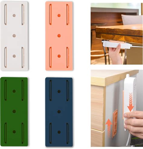 URAQT Fixateur de Multiprise, 4pcs Détachable Fixateur de Prise ...