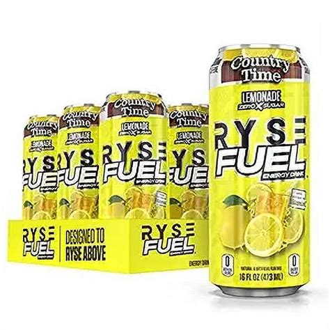 Ryse Fuel Sugar Free Vegan Energy Drink Gluten Free 0 Cal 200mg Natural Caffeine 12 Pack