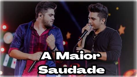 HENRIQUE E JULIANO A MAIOR SAUDADE AO VIVO YouTube