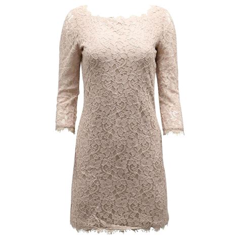 Diane Von Furstenberg DvF Zarita Lace Dress In Nude Flesh Ref