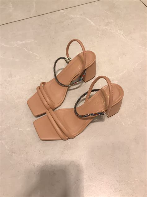 Sandália Salto Bloco Lauren Nude