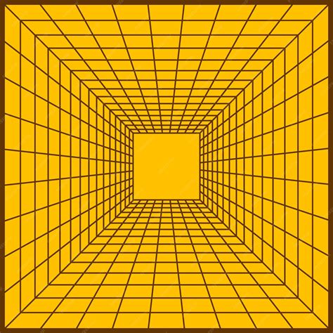 Profundidade da linha do túnel ilusão arte profundidade elementos de
