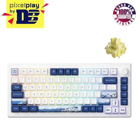 Akko Mod B He Pc Santorini Tri Mode Rgb Hot Swappable Mechanical Keyboard Akko Cream Yellow