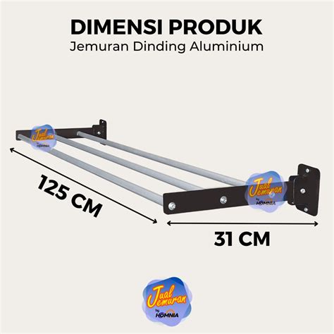 Jual Jemuran Dinding Lipat Aluminium 1 Meter Jemuran Baju Tempel