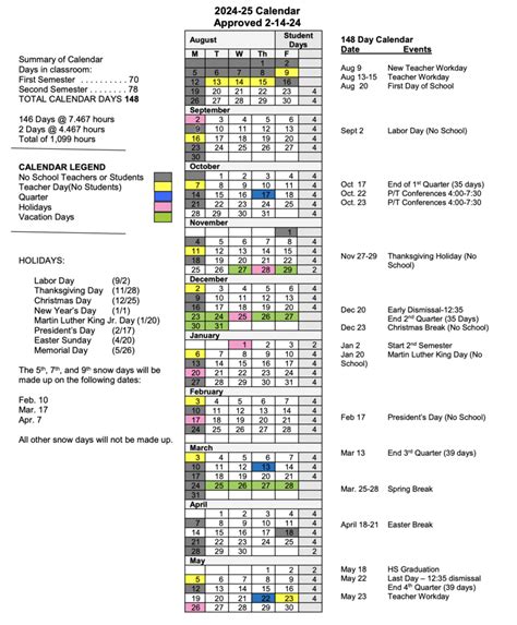 2024 25 Esd Calendar Elsberry R Ii School District