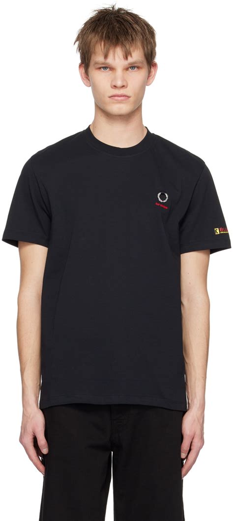 Raf Simons Black Embroidered T Shirt Raf Simons